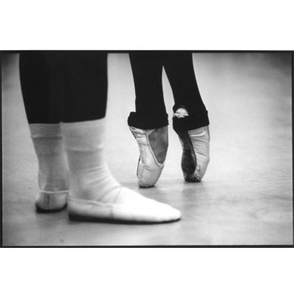 feet in ballet shoes