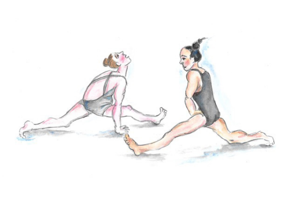 Front Splits 0.1 - Cartoons - Mike Howell - L3 Flex - Dance Teacher Training - Lisa Howell - The Ballet Blog
